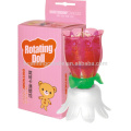 Rotating Musical Rose Flower Candles For Birthday Cake